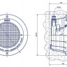Прожектор HIDRO-NPN300V 300w/12v (НТ) Standart White галогеновый, универсальный. Винтовое соединение фланцев.