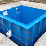 Бассейн (купель) для бани или для рыбы из пластика (полипропилена) прямоугольная 1,0м х 1,0м, выс. 1,2м