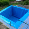 Вкладыш (чашковый пакет, толщ.плёнки 0,9мм, армированная,  цвет синий) индивидуального размера (900г/м кв, пр-во Ю.Корея), за м кв