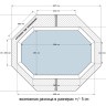 Деревянный бассейн 400 х 250 см "Иркут" овальный, скиммер и лестницы в комплекте,  высота 115см, 130см или 145см