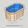 Деревянный бассейн 2,8 х 2,03м "Компакт" овальный, скиммер и лестницы в комплекте,  высота 115см или 130см