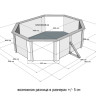 Деревянный бассейн 1,65 х 1,65 м  "Компакт" прямоугольный, скиммер и лестницы в комплекте,  высота 115см или 130см