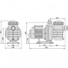 Насос HIDRO-BPS075 (НТ) 0.55kw 0,75HP 220v 12m3/h, 50mm, (аналог Emaux SS 075)